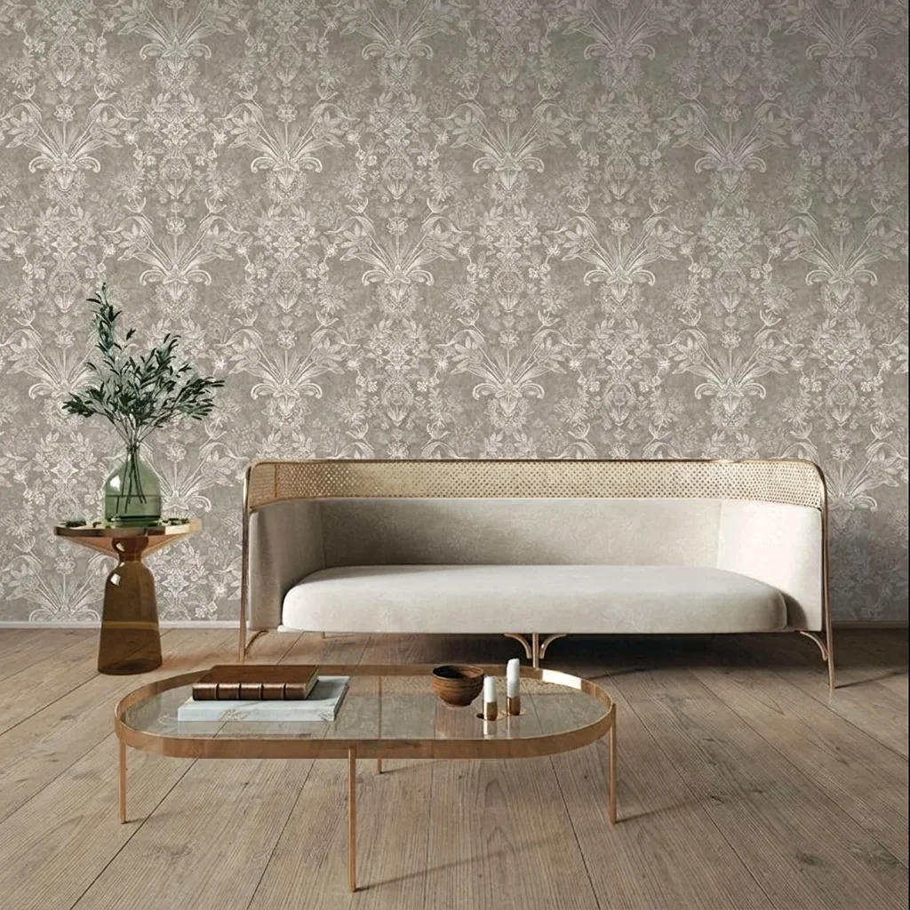 Damask Floral Wallpaper