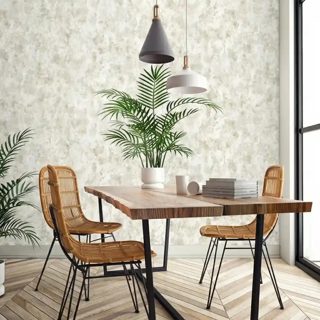 Soft Ivory Textured Marble-Effect Wallpaper main Soft Ivory Textured